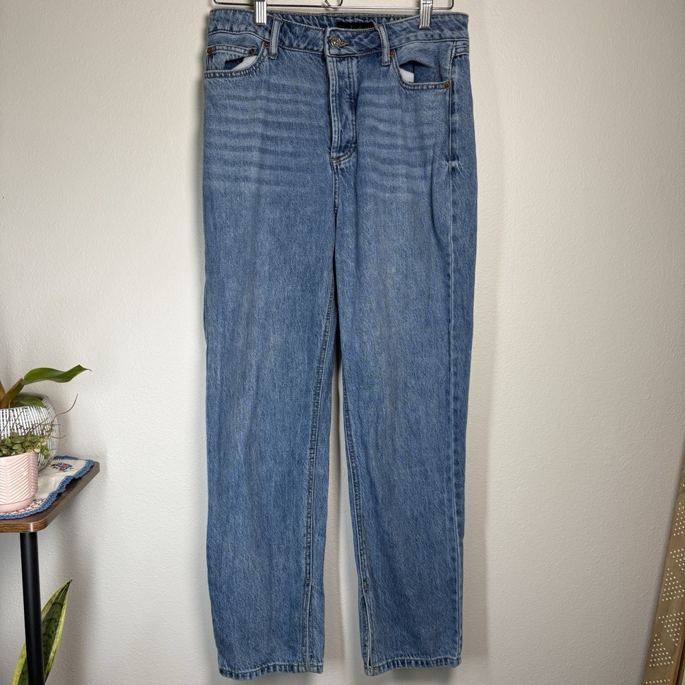 House of Harlow 1960 Women 29 Blue Jeans Streetwear Denim Cotton Button Fly